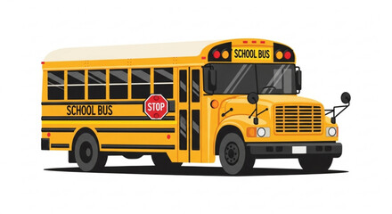 Explore yellow school bus clip art vector image for educational resources and transportation design projects