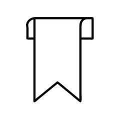 Simple outline icon of a bookmark or tag for saving and organizing information