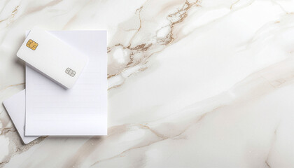 Minimal Credit Card and Receipt on Clean Background