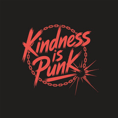 Kindness is Punk Vector Art illustrator
