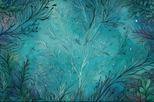 Unusual Floral summer seamless pattern. Garden peonies. Blue and pink flowers on a black background. Template for fabrics, textiles, paper, wallpaper, interior decoration. Vintage.