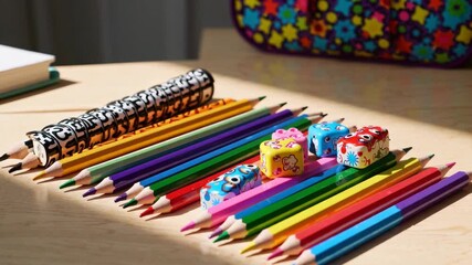 Colorful School Supplies Showing Fun Back-to-School Spirit - Powered by Adobe