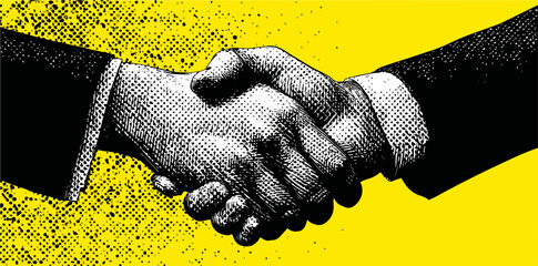 ビジネスにおける握手は、信頼と合意の象徴であり、協力関係の始まりを示唆します。