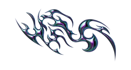 3d render of Cybersigilism ornamental gothic sigil patterns with neo tribal lines and cyber aesthetic