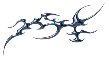 3d render of Cybersigilism ornamental gothic sigil patterns with neo tribal lines and cyber aesthetic