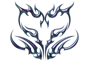 3d render of Cybersigilism ornamental gothic sigil patterns with neo tribal lines and cyber aesthetic