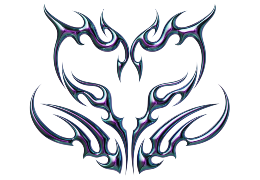 3d render of Cybersigilism ornamental gothic sigil patterns with neo tribal lines and cyber aesthetic