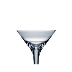 Empty martini glass isolated on transparent background, ready for a cocktail