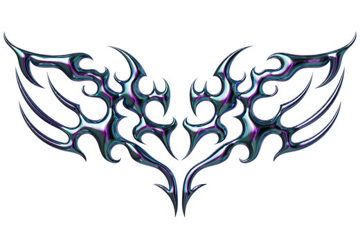 3d render of Cybersigilism ornamental gothic sigil patterns with neo tribal lines and cyber aesthetic - Powered by Adobe