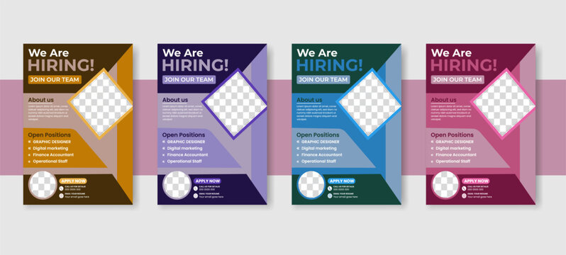 We are hiring banner template for social media post and job vacancy announcement design