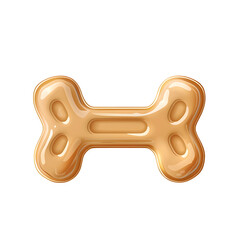 Deliciously shiny bone shaped cookie treat for happy dogs and pets, perfect for celebration and rewards