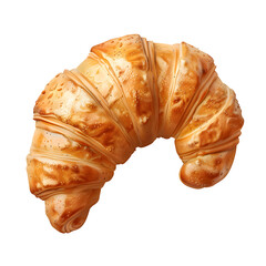 Golden baked croissant with flaky layers and a rich buttery aroma, perfect for breakfast indulgence or a gourmet snack.