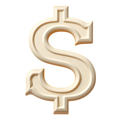 Bold, elegant golden dollar sign symbolizing wealth, success, and financial prosperity for business concepts.