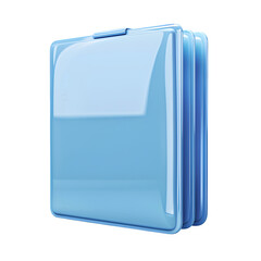 Sleek modern blue digital file folder icon for organized data management and cloud storage solutions