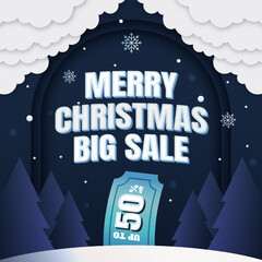 Christmas sales promotion banner