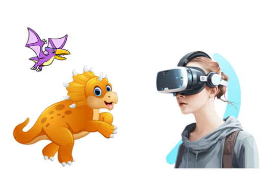 Virtual reality VR cinema theater watching movie immersive 3D render