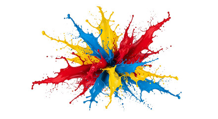 Colorful Paint Splash Art, Creative Mess, Artistic Background Abstract