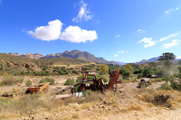 the landscape beside the river Puente Mayu Tambo between Sucre and Potosi in Bolivia