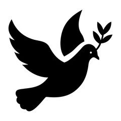 Peace Dove Icon. Symbol of Love, Hope, and Harmony.
