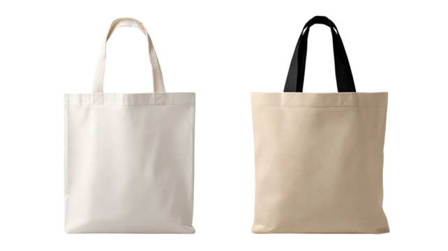 Blank brown paper shopping bag with handles isolated on white background for retail, gift, or store packaging - Powered by Adobe