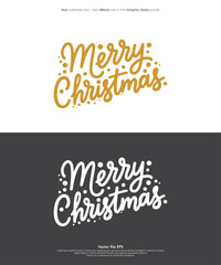 Festive handwritten Merry Christmas lettering design with dots around it for a Christmas sign