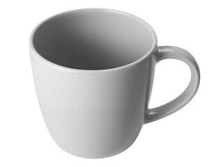 Clean white ceramic mug perfect for coffee tea or your favorite beverage product photography transparent background