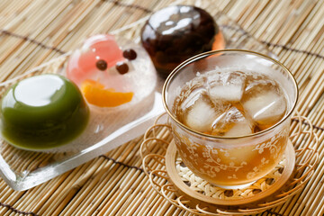 麦茶と水菓子