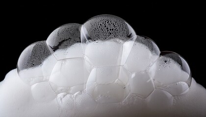 Bubbly Foam Texture On Transparent Background