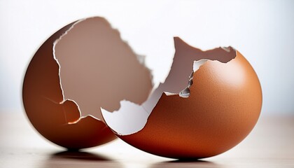 A Broken Empty Eggshell For Food Photography And Product Advertising