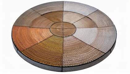 Large Abstract Circular Textured Collage With A Transparent Background