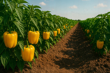 yellow paprica garden