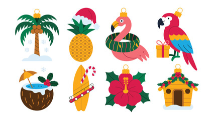 Festive Island Ornaments: An array of vibrant and whimsical ornaments that capture the essence of a tropical Christmas, bringing a unique blend of festive spirit and island charm. 