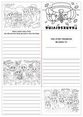 Creative Thanksgiving story writing minibook craft for grades 2–4! Includes fun prompts, coloring templates, and ELA writing activities. Perfect for classroom or homeschool fall projects.