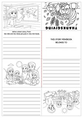 Creative Thanksgiving story writing minibook craft for grades 2–4! Includes fun prompts, coloring templates, and ELA writing activities. Perfect for classroom or homeschool fall projects.