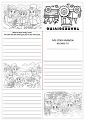 Creative Thanksgiving story writing minibook craft for grades 2–4! Includes fun prompts, coloring templates, and ELA writing activities. Perfect for classroom or homeschool fall projects.