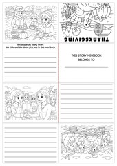 Creative Thanksgiving story writing minibook craft for grades 2–4! Includes fun prompts, coloring templates, and ELA writing activities. Perfect for classroom or homeschool fall projects.