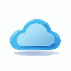 Stylized cloud icon on white background for digital design and concepts