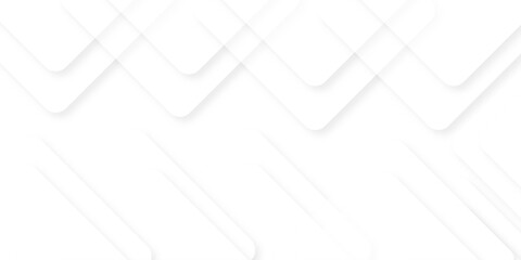 Modern Abstract white background design with layers of textured white transparent material in triangle and squares shapes. White color technology concept geometric line vector background.	