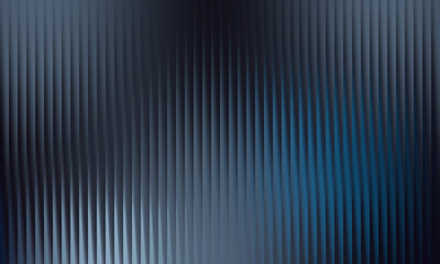 Abstract corrugated metal sheet texture dark blue gradient background modern industrial design element