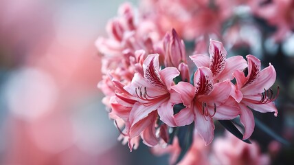 Delicate pink flowers bells