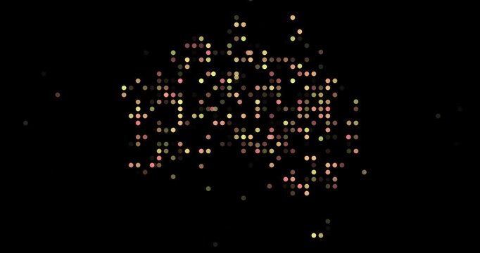 Particle Stream Forming Australia Outline