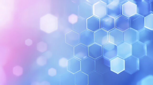 Cool hexagon background with gradient colors creating soothing atmosphere. Perfect for modern designs and digital projects