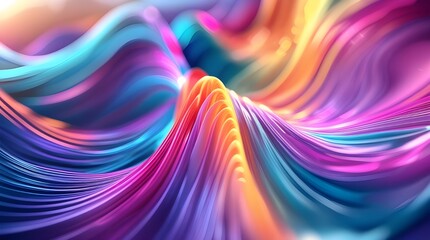 Vibrant Colorful Abstract Gradient Waves with Soft Flow – Modern Background Design