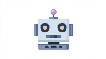 Fototapeta premium petit robot avec antenne violette