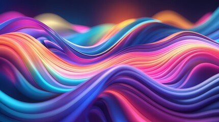 Vibrant Colorful Abstract Gradient Waves with Soft Flow – Modern Background Design