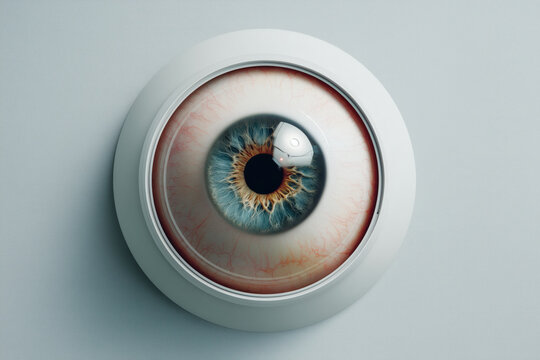 Futuristic bionic eye with intricate design for science fiction projects, offering a glimpse into advanced medical technology and the potential of human augmentation