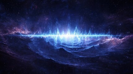Fototapeta premium Exploring cosmic waves and vibrations outer space digital art nebula abstract ethereal beauty