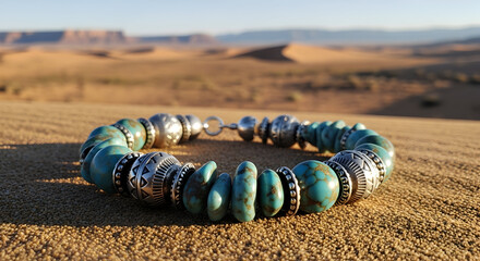 Fototapeta premium necklace on the beach