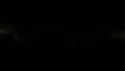 Dim Golden Particle Wave on Deep Black Background