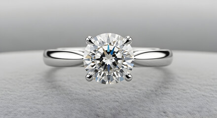 Sparkling solitaire diamond engagement ring radiating timeless elegance and symbolizing eternal love.
